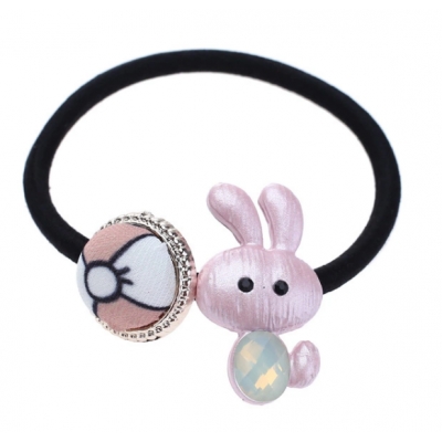 Newest hot selling elastic hair band with cartoon rabbit